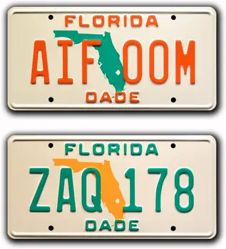 Celebridade Máquinas de Miami Vice | ZAQ 178 + AIF 00M | Metal, Placas de Licença 1
